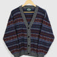 Vintage Grey Pattern Cardigan Sweater