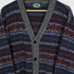 Vintage Grey Pattern Cardigan Sweater