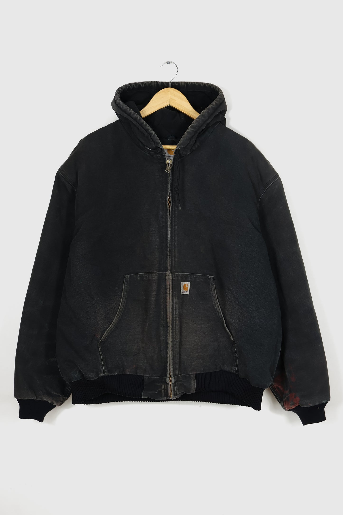 Vintage Distressed Carhartt Full Zip Hooded Jacket