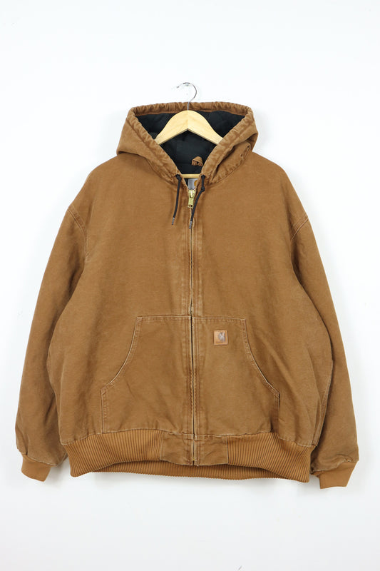 Vintage Carhartt Brown Hooded Jacket