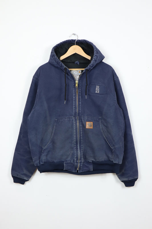 Vintage Carhartt Blue Hooded Jacket