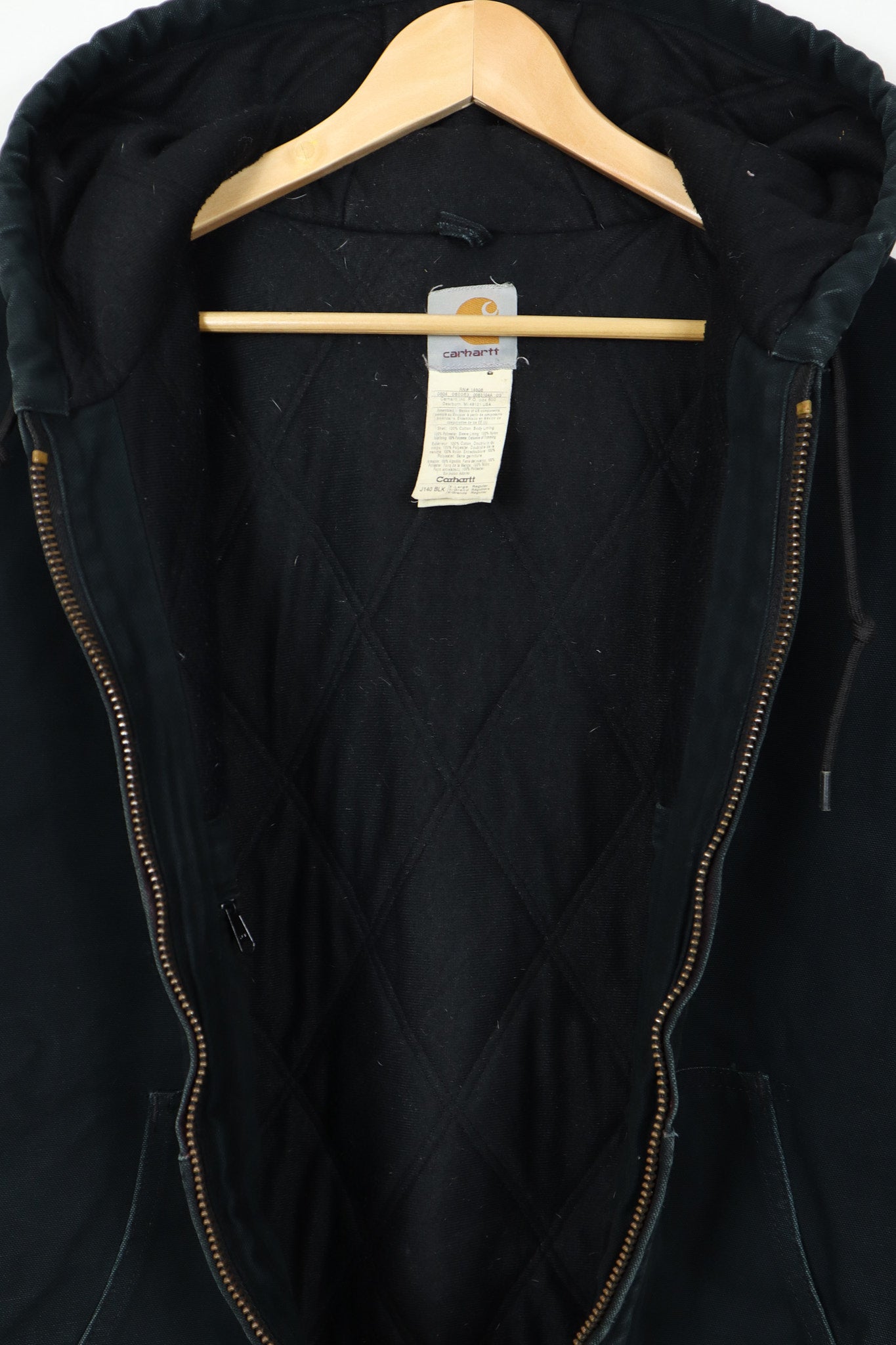 Vintage Carhartt Black Hooded Jacket