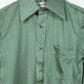 Vintage Green Houndstooth Silky Button-Down