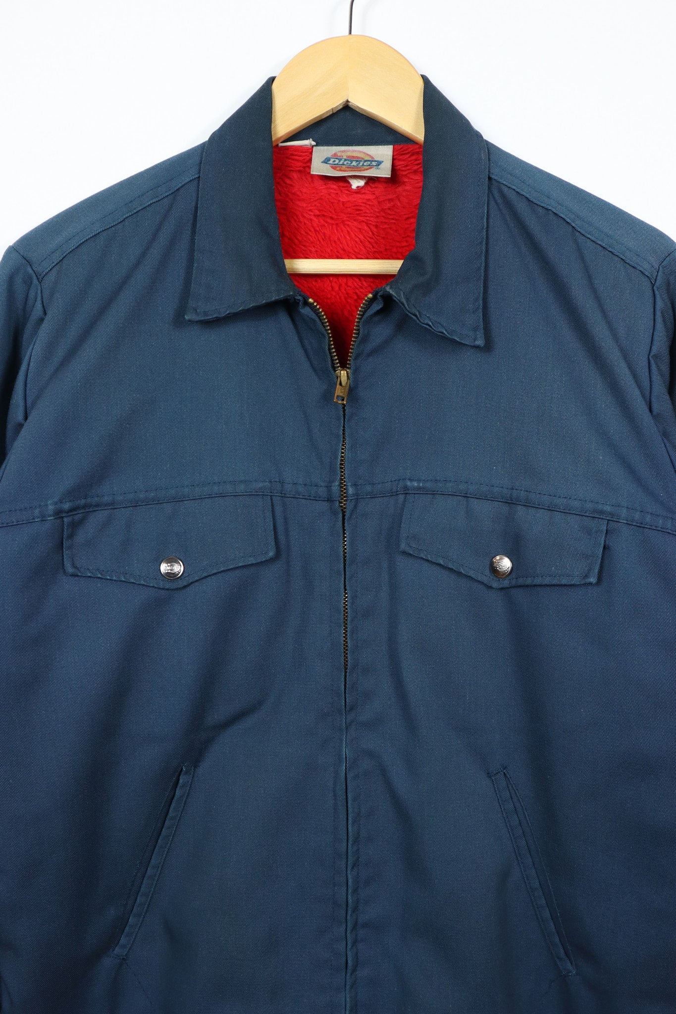 Vintage Dickies Red Sherpa Lined Full Zip Jacket