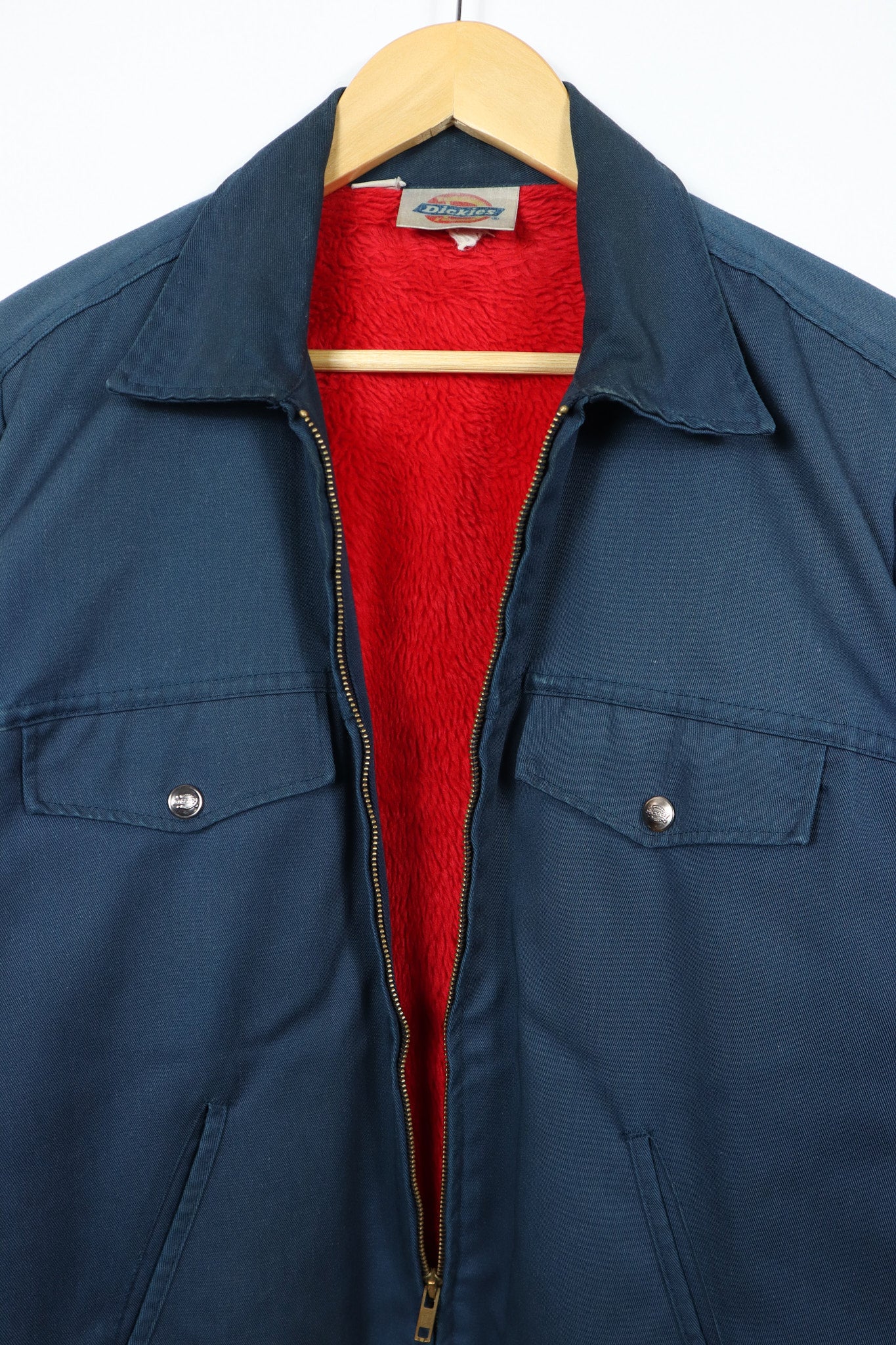 Vintage Dickies Red Sherpa Lined Full Zip Jacket