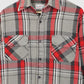 Vintage Grey Plaid Button-Down Shirt