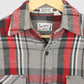 Vintage Grey Plaid Button-Down Shirt