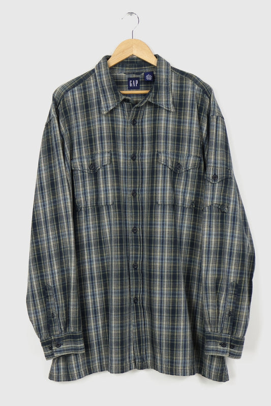 Vintage 90s GAP Plaid Button-Down Shirt