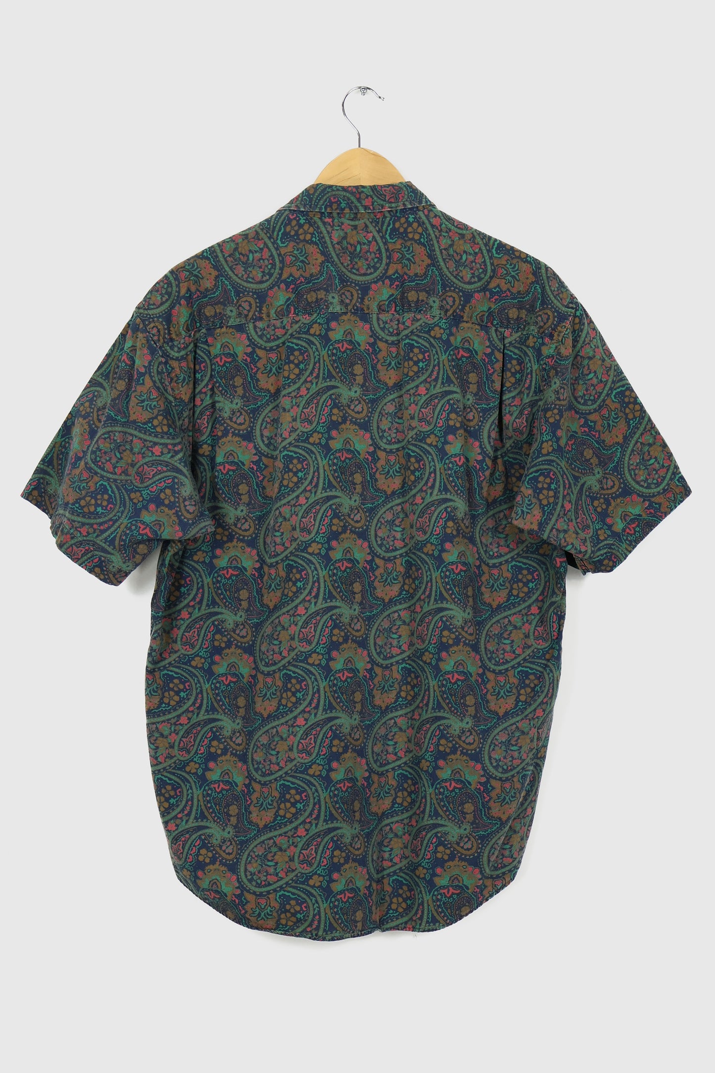 Vintage 90s GAP Paisley Pattern Short Sleeve Button-Down Shirt