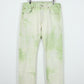 Reworked Green Dyed Levi's 501 Straight Fit Jeans