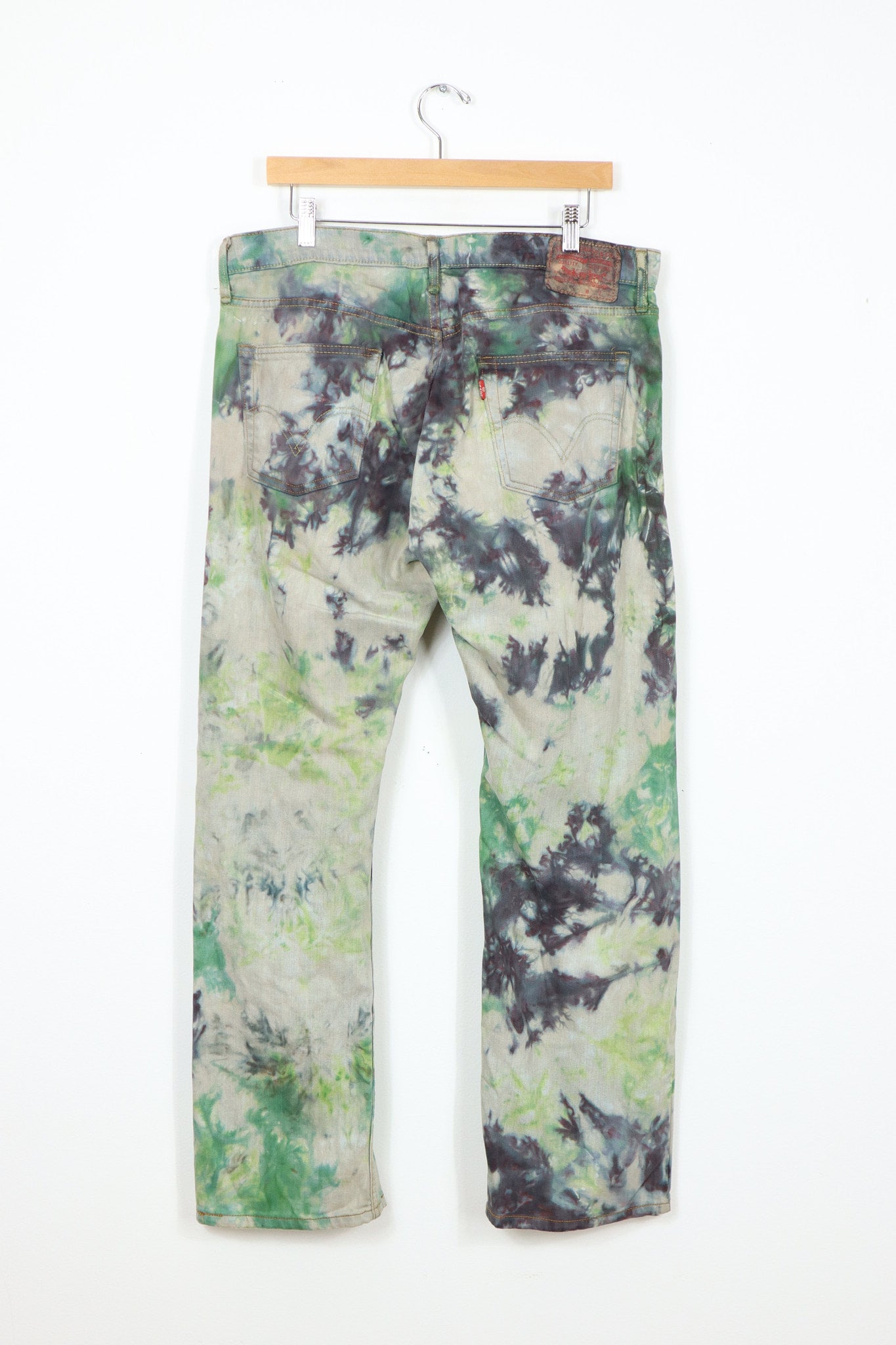 Vintage Reworked Camo Dyed Levis Relaxed Fit Jeans