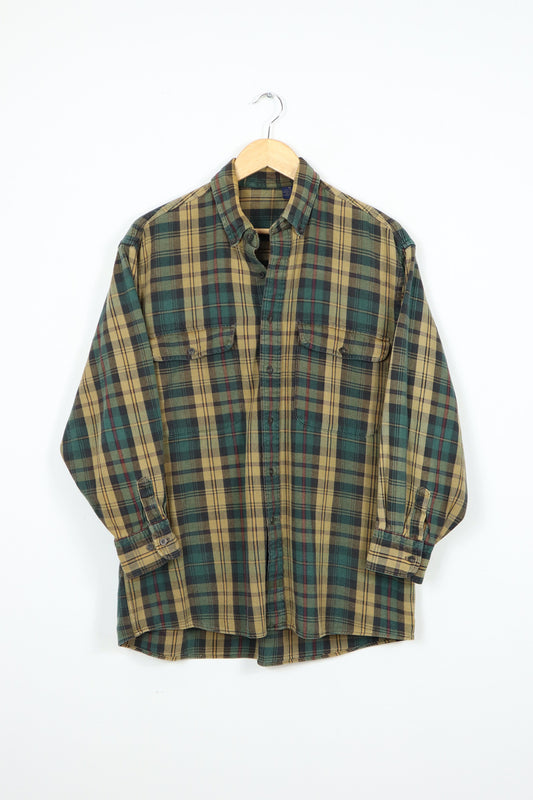 Vintage Heavyweight Plaid Button-Down Shirt