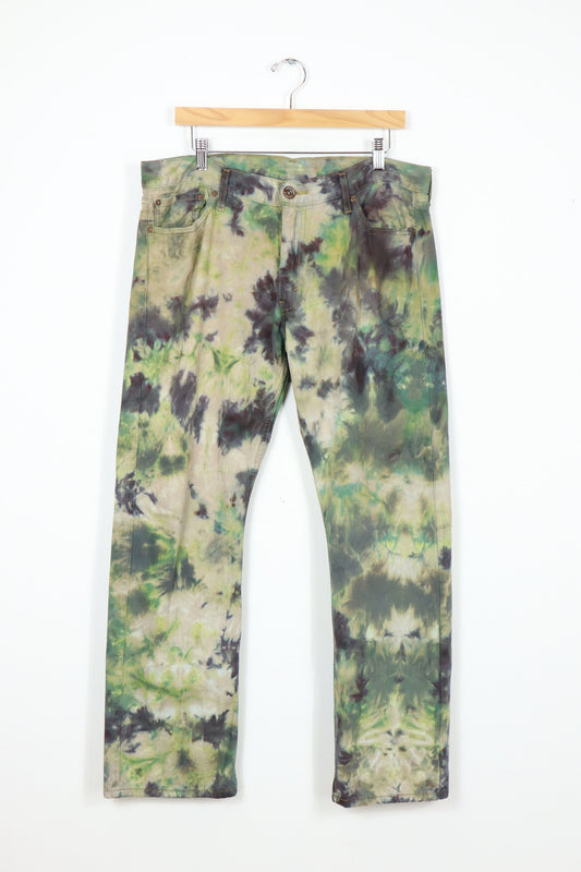 Vintage Reworked Camo Dyed Relaxed Straight Fit Jeans