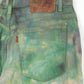 Vintage Reworked Camo Dyed Levis Relaxed Tapered Fit Jeans