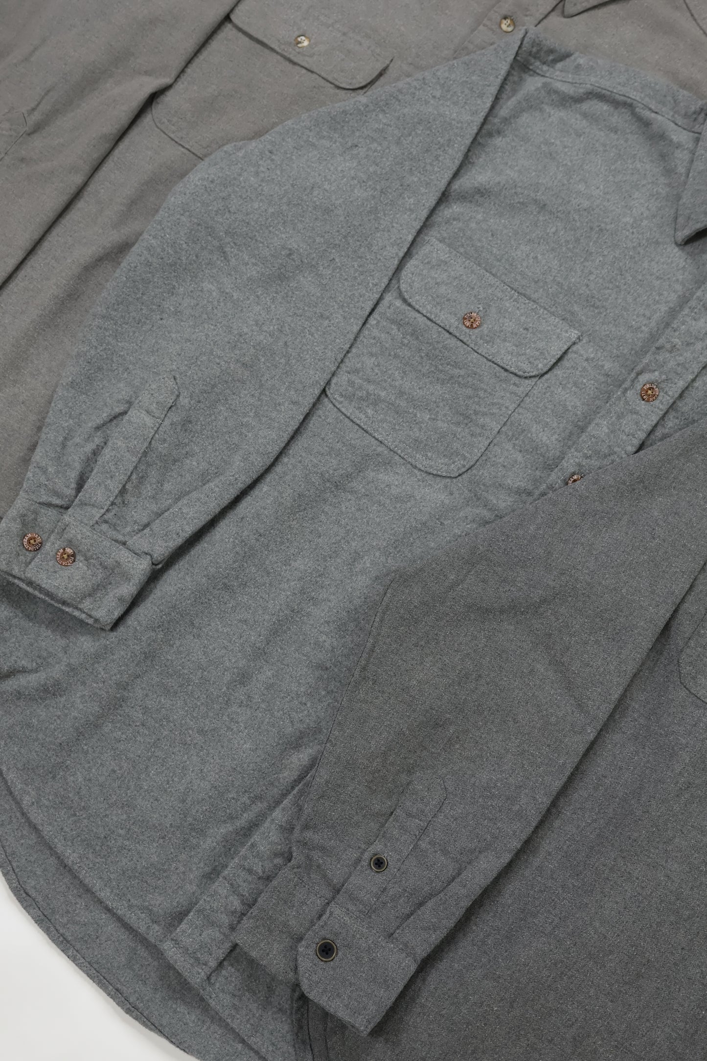 Mystery Solid Grey Flannel Button-Down Shirt