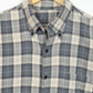 Vintage Grey Plaid Button-Down Shirt