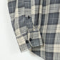 Vintage Grey Plaid Button-Down Shirt
