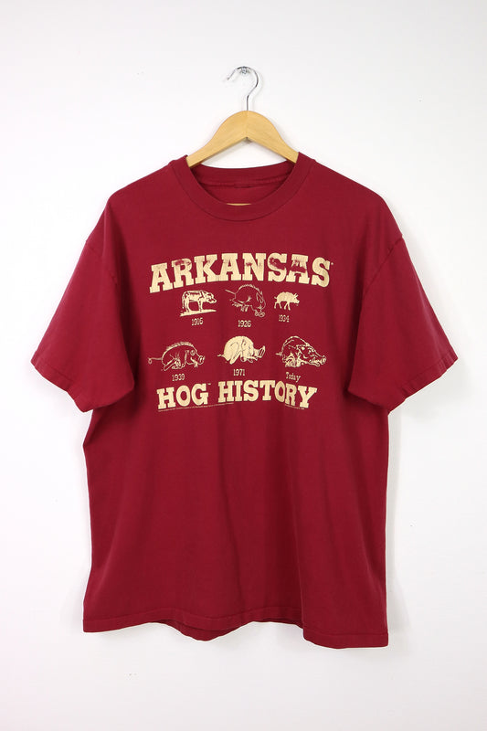 Vintage Arkansas Hog History Tee