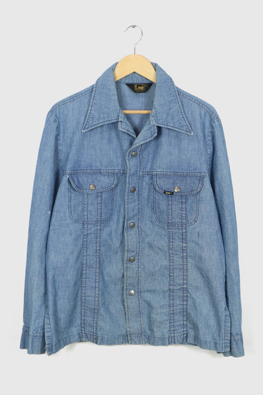 Vintage Lee Lightweight Snap Button Denim Jacket