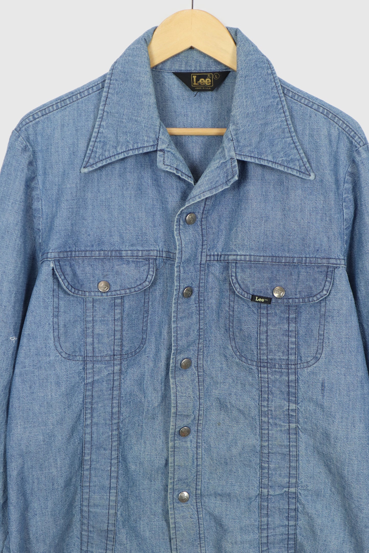Vintage Lee Lightweight Snap Button Denim Jacket