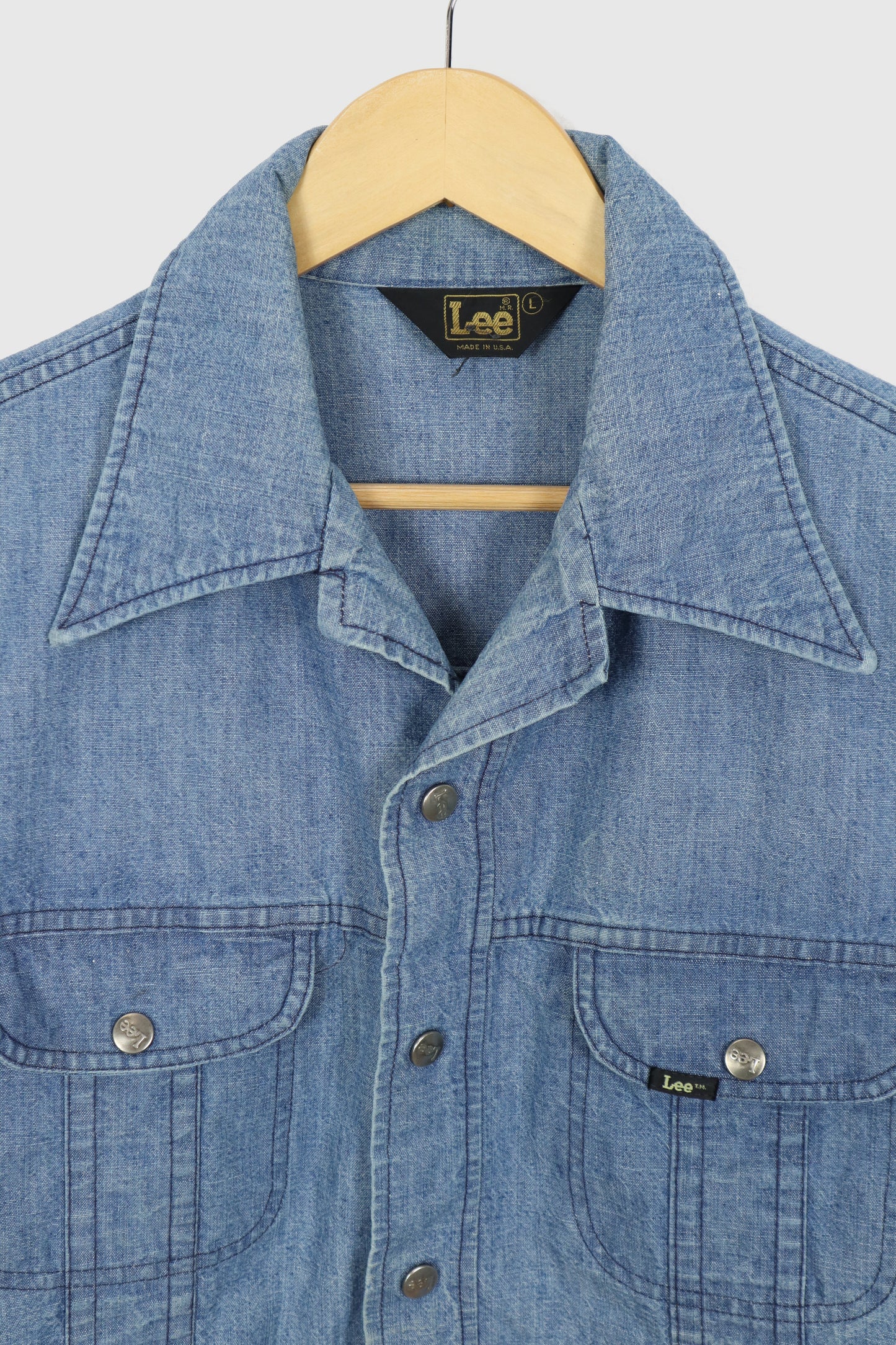 Vintage Lee Lightweight Snap Button Denim Jacket