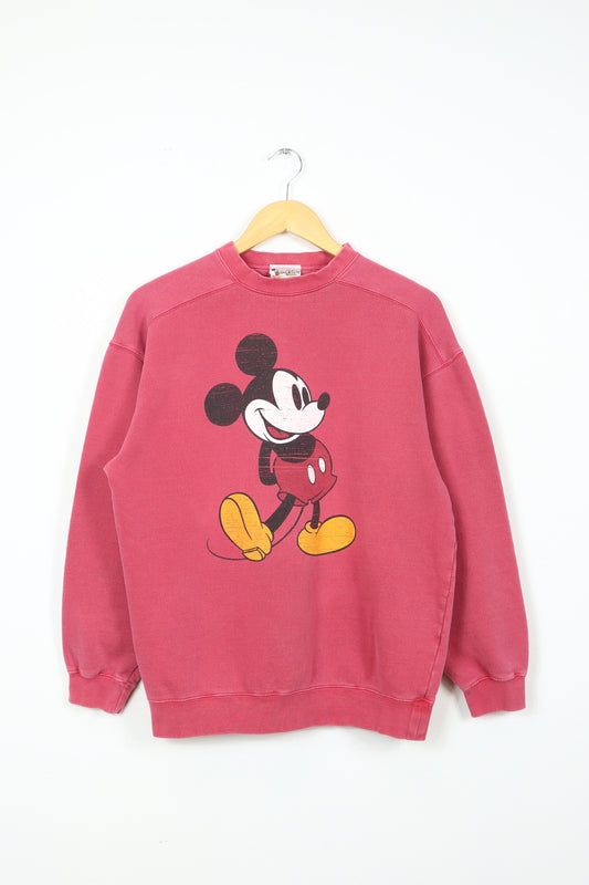 Vintage Mickey Mouse Red Crewneck