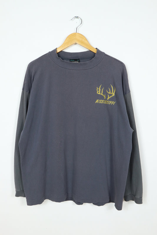 Vintage Long Sleeve Mississippi Buck Tee