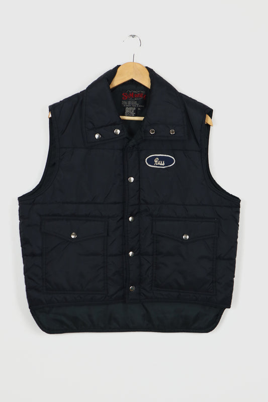 Vintage Nylon Snap Button Puffer Vest