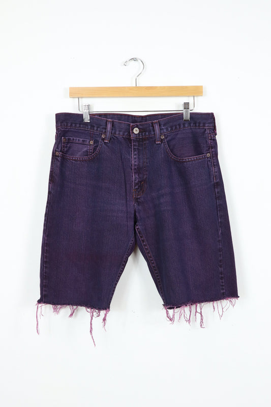 Vintage Reworked Levi's Purple Overdyed Jean Shorts