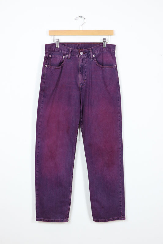 Vintage Reworked Overdyed Levis Straight Relaxed Fit Jeans