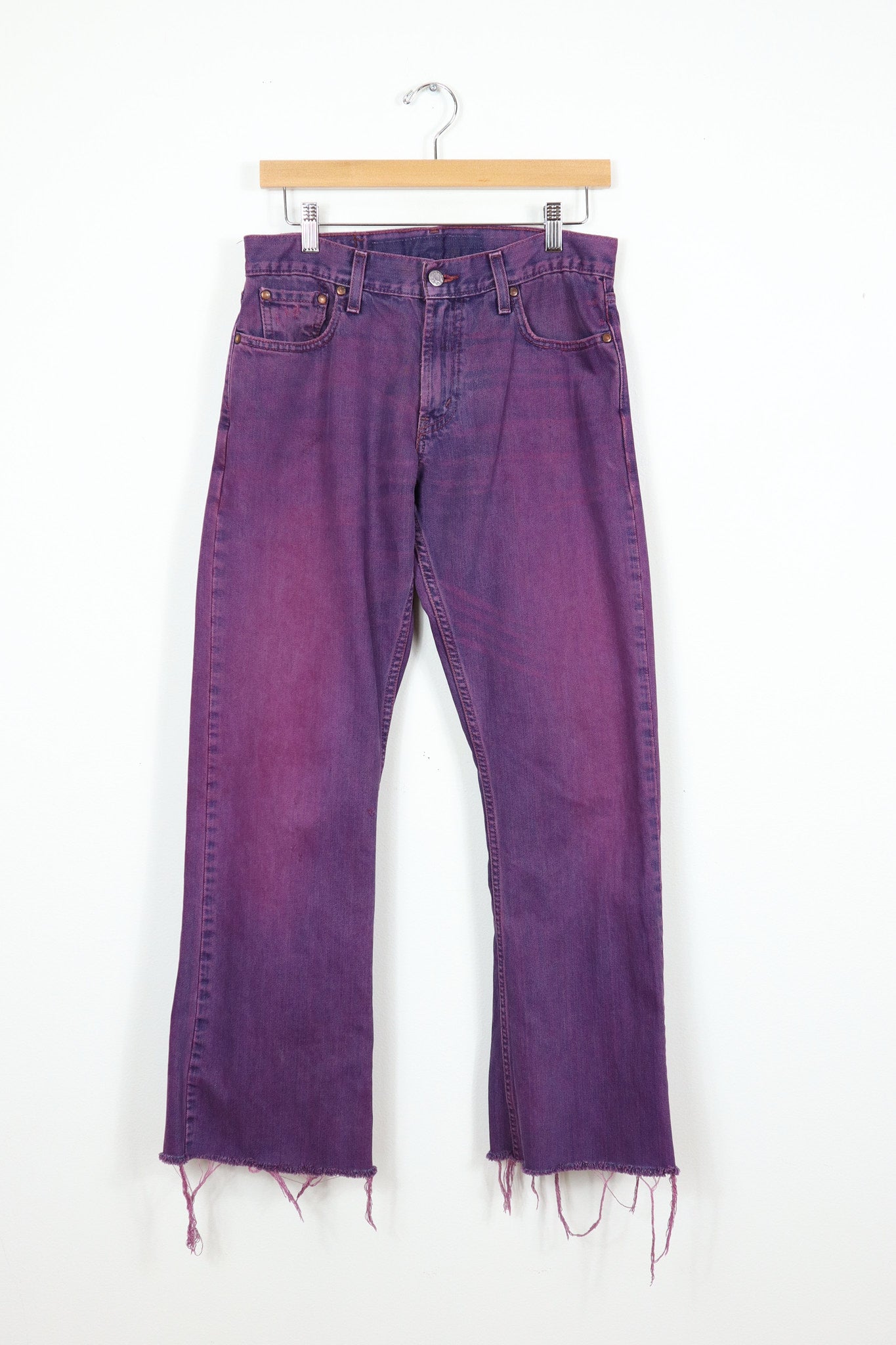 Vintage Reworked Levi's Overdyed Boot Cut Jean 02