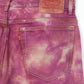 Vintage Reworked Red Dyed Levi's Straight Fit Jeans