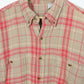 Vintage Red Plaid Knit Button-Down Shirt