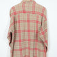Vintage Red Plaid Knit Button-Down Shirt
