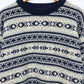 Vintage Blue Pattern Wool Sweater