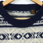 Vintage Blue Pattern Wool Sweater