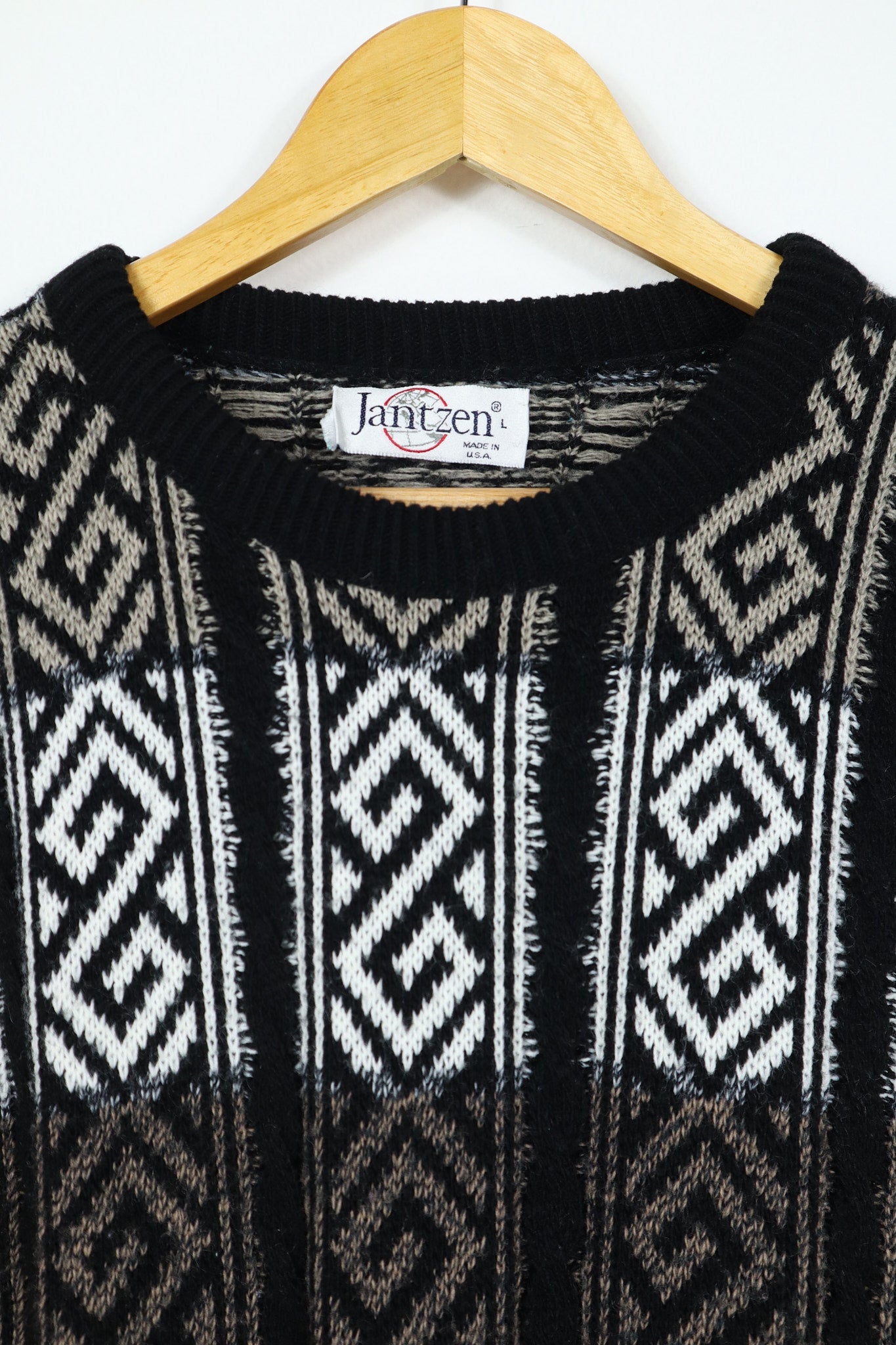 Vintage Black Pattern Sweater