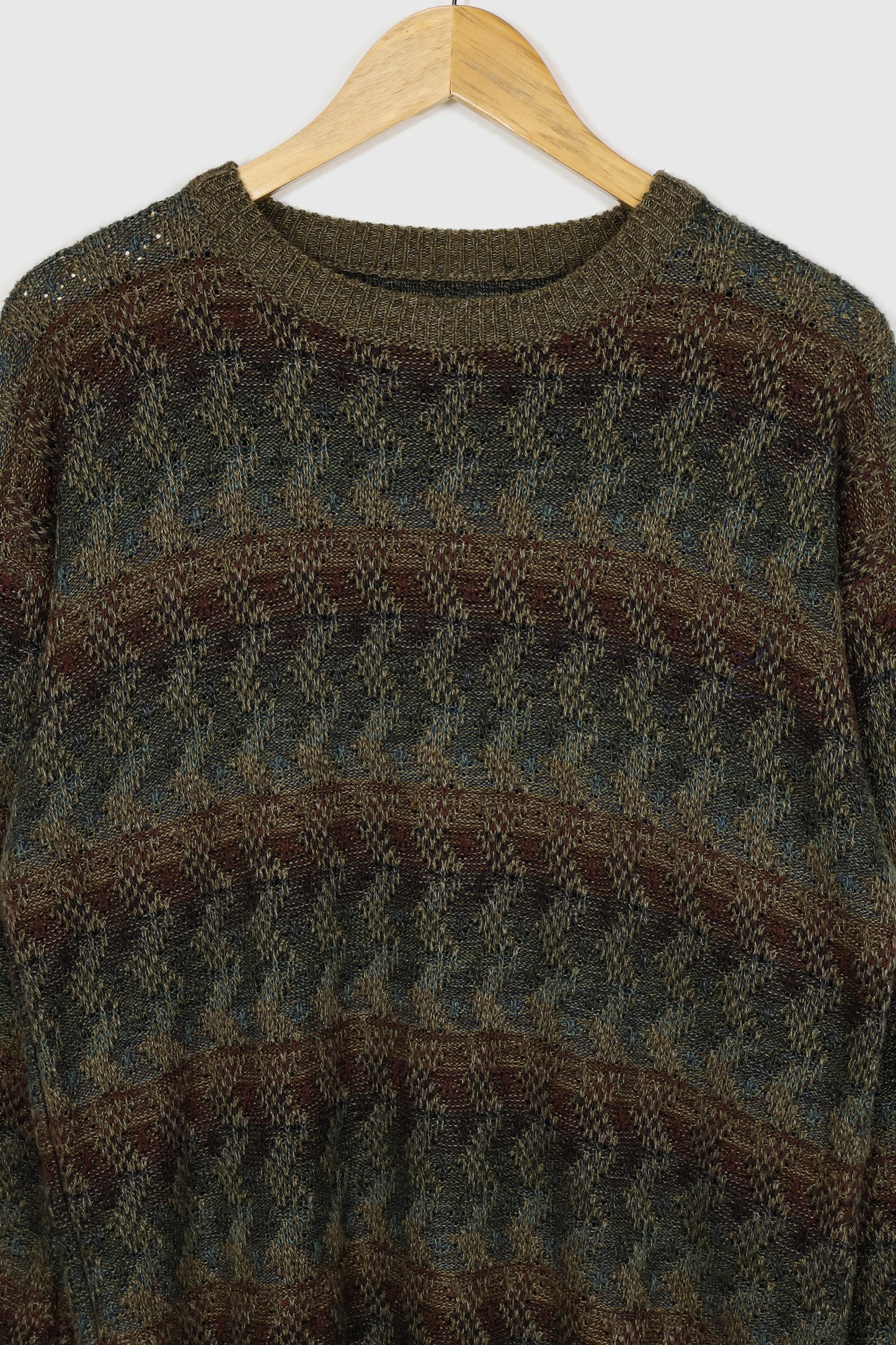 Vintage Green Pattern Sweater