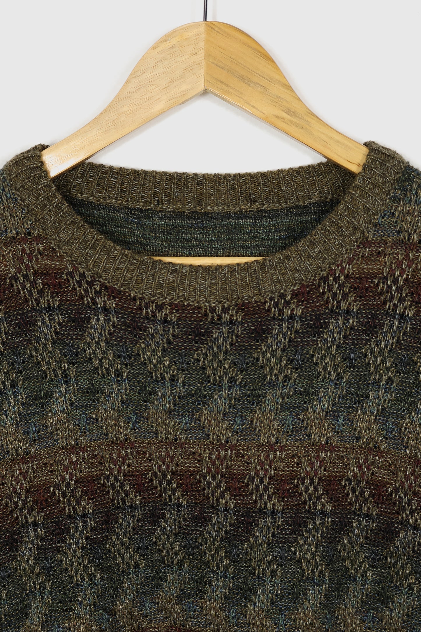 Vintage Green Pattern Sweater