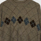 Vintage Green Argyle Sweater