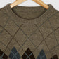 Vintage Green Argyle Sweater