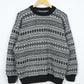 Vintage Grey Pattern Sweater
