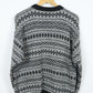 Vintage Grey Pattern Sweater