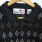 Vintage Pattern Long Sleeve Polo