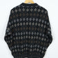 Vintage Pattern Long Sleeve Polo