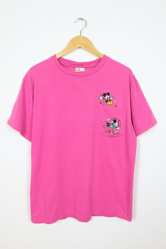 Vintage Embroidered Mickey and Minnie Tee