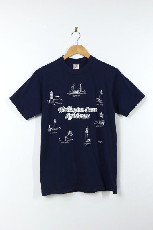 Vintage Washington Coast Lighthouses Tee